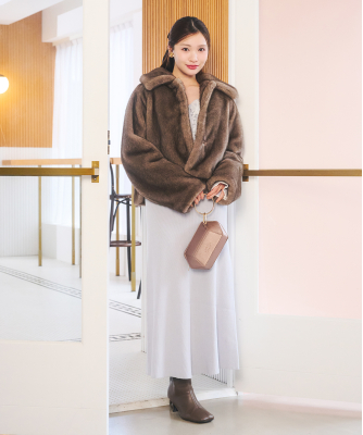 バイカラーフリルニットワンピース｜PETAL ONLINE（ペタルオンライン）