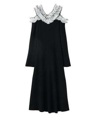 バイカラーフリルニットワンピース｜PETAL ONLINE（ペタルオンライン）