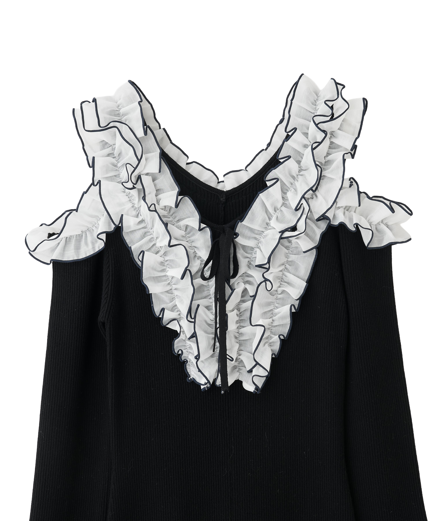 バイカラーフリルニットワンピース｜PETAL ONLINE（ペタルオンライン）