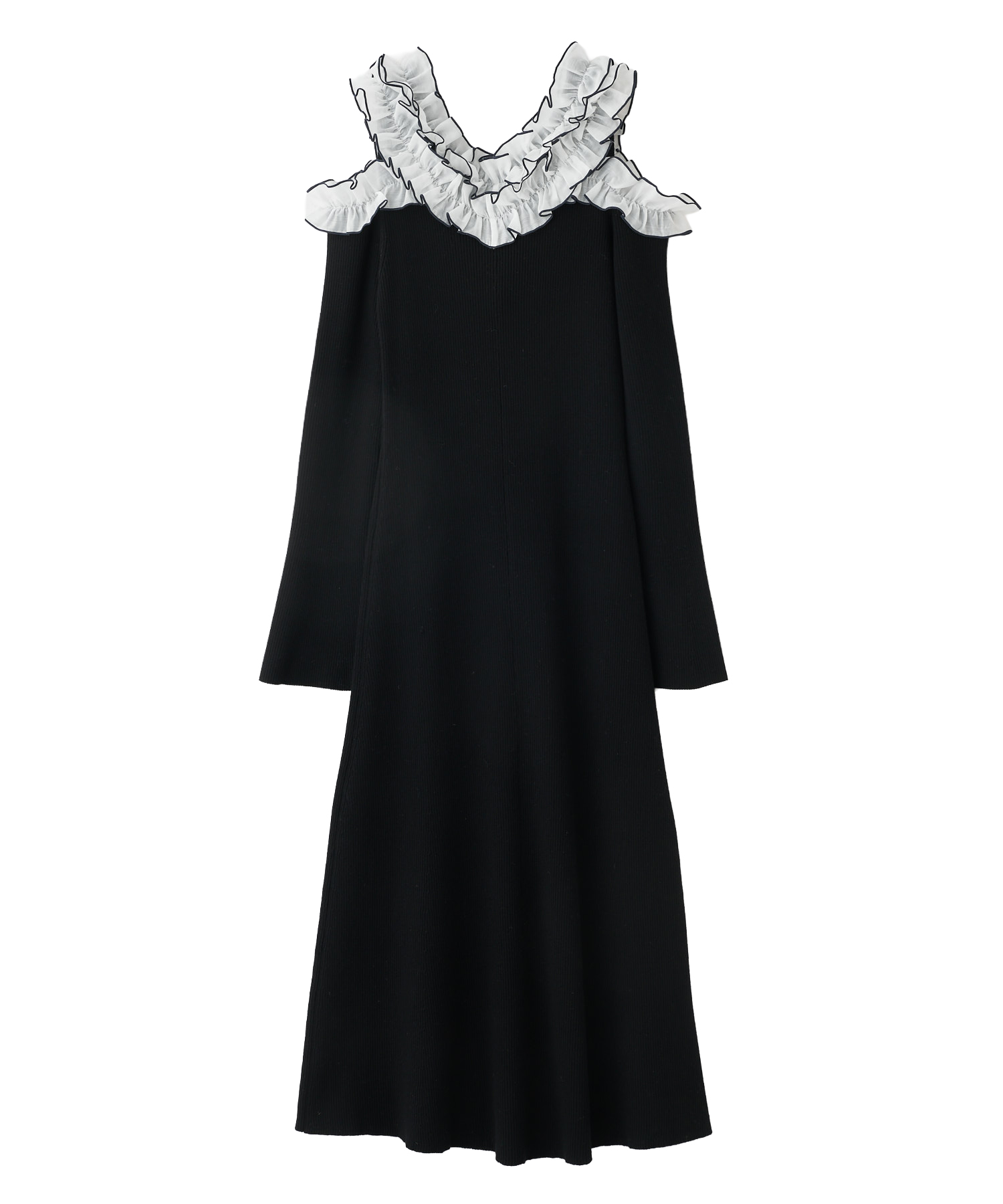 バイカラーフリルニットワンピース｜PETAL ONLINE（ペタルオンライン）