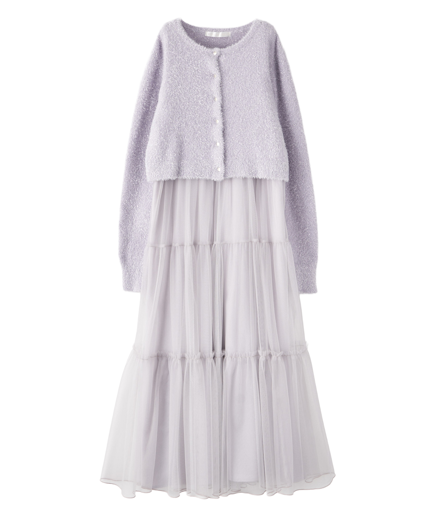 リリアンカラット ラメニットカーディガン＆キャミワンピースセット ラメニットカーディガン＆キャミワンピースセット｜PETAL ONLINE