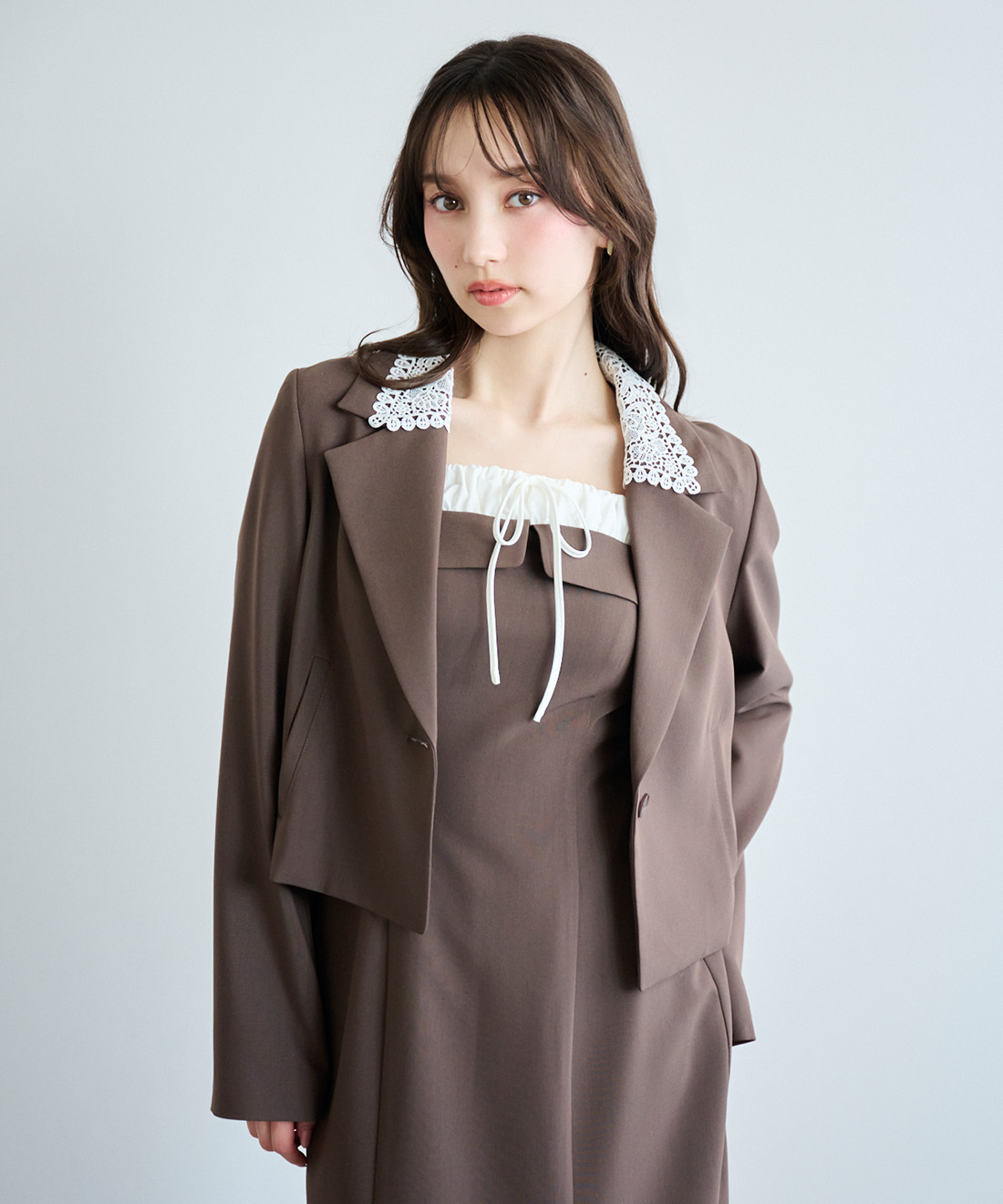 レースカラーテーラードジャケット｜PETAL ONLINE（ペタルオンライン）