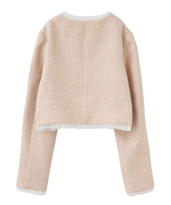 ノーカラーフリルツイードジャケット｜PETAL ONLINE（ペタルオンライン）