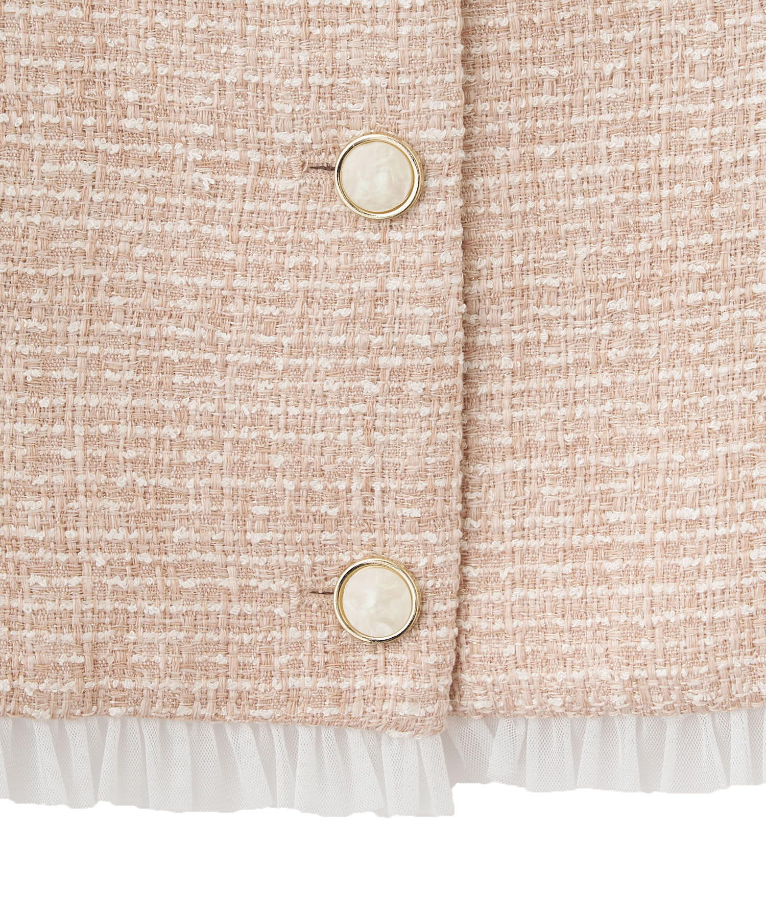 ノーカラーフリルツイードジャケット｜PETAL ONLINE（ペタルオンライン）