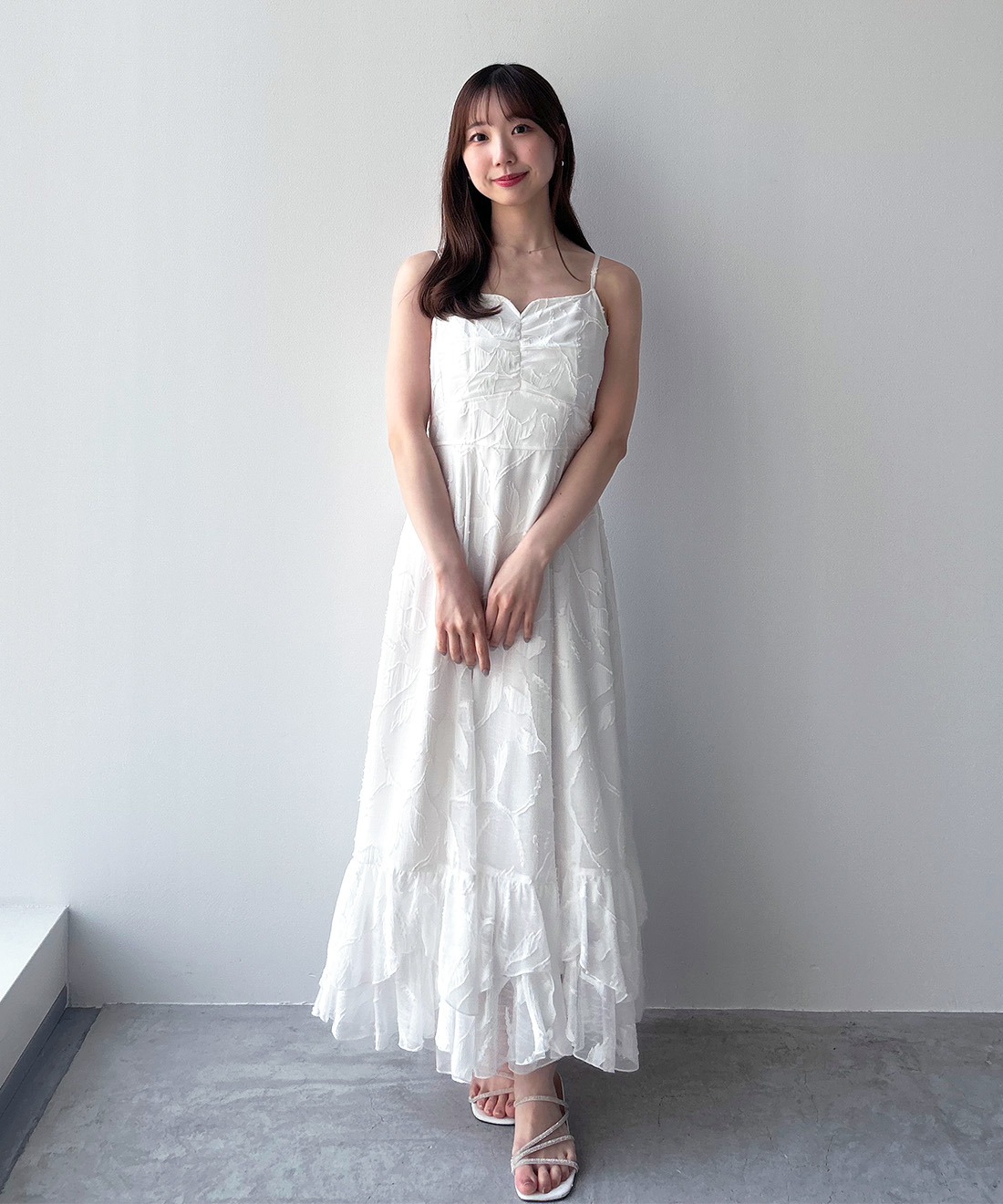 POPPY フラワージャガード キャミソールワンピース ロングワンピース WEEKEND SALE】フラワージャガードキャミワンピース｜PETAL ONLINE
