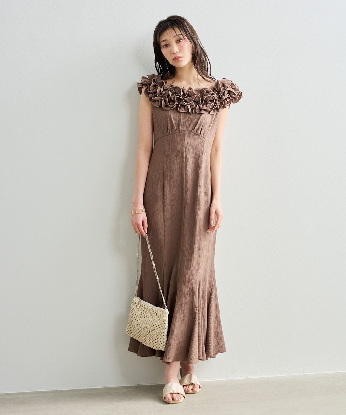 【新品】KAREN MILLEN フラワー マーメイドワンピース ボリュームフラワーマーメイドワンピース｜PETAL ONLINE（ペタル