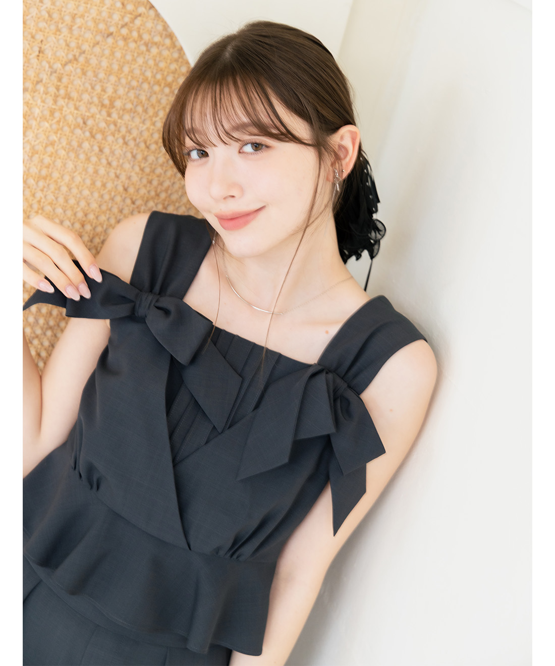 リボンペプラムトップス＆パンツセット｜PETAL ONLINE（ペタルオンライン）