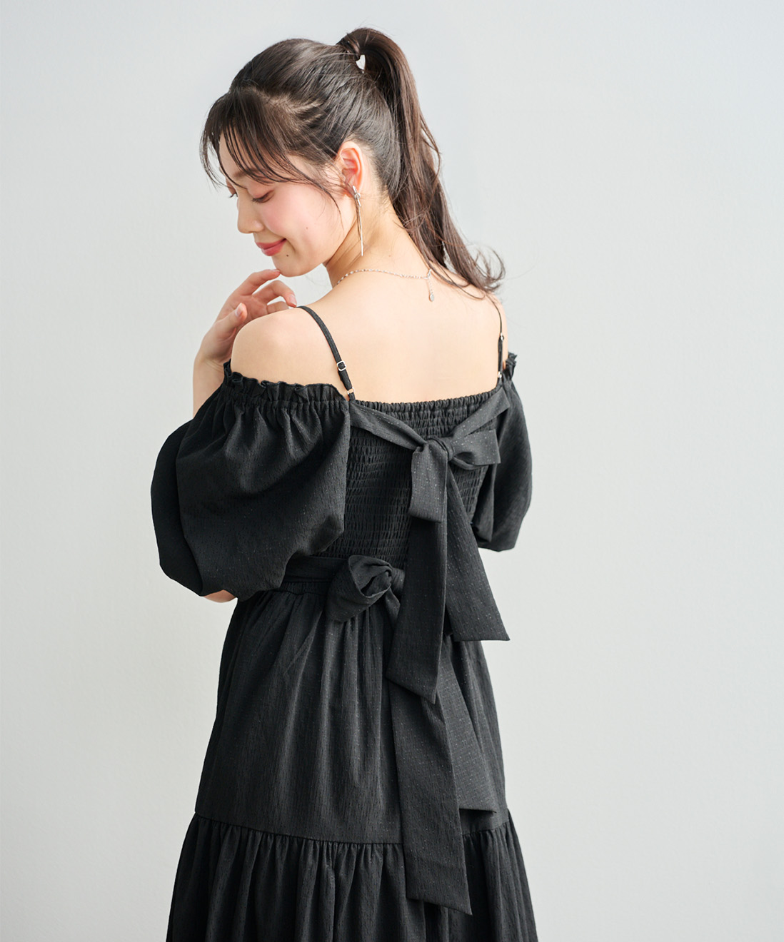 リリアンカラット　2wayスパークルバックシャンワンピース SNSで話題！】2wayスパークルバックシャンワンピース｜PETAL ONLINE