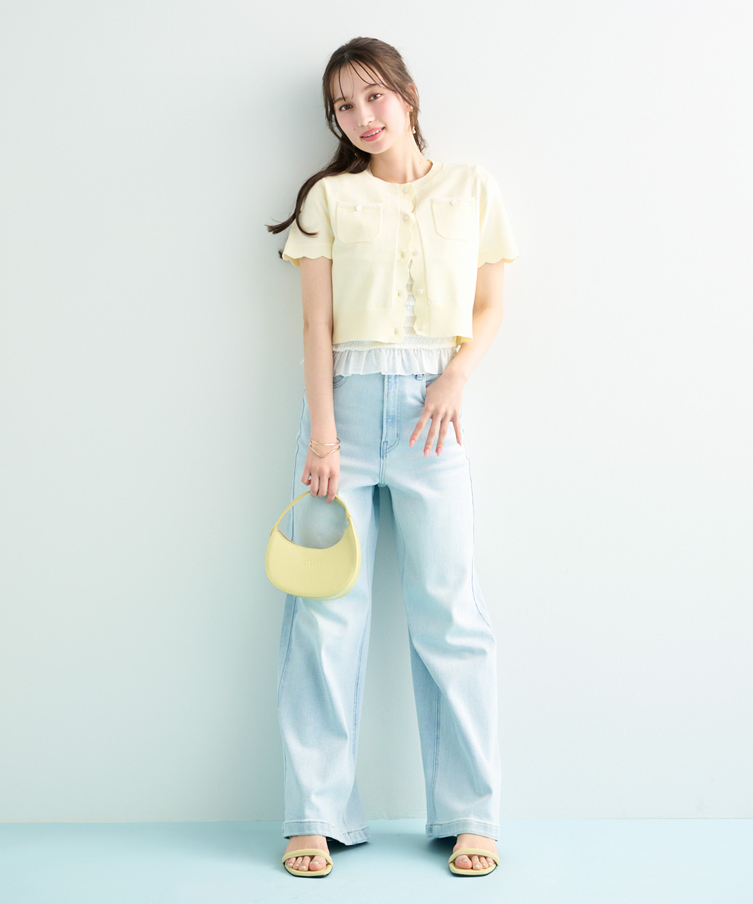 カラーバリエーションデニムワイドパンツ｜PETAL ONLINE（ペタル