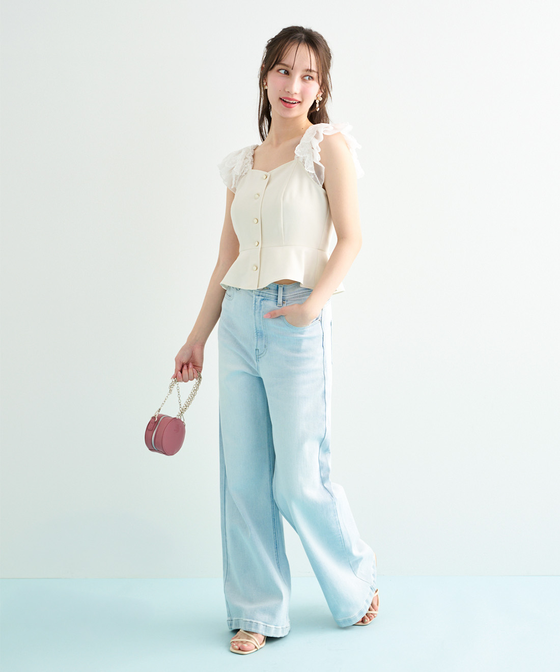 カラーバリエーションデニムワイドパンツ｜PETAL ONLINE（ペタル