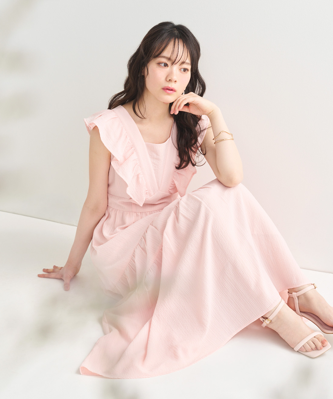 バックシャンデザインティアードワンピース｜PETAL ONLINE（ペタル
