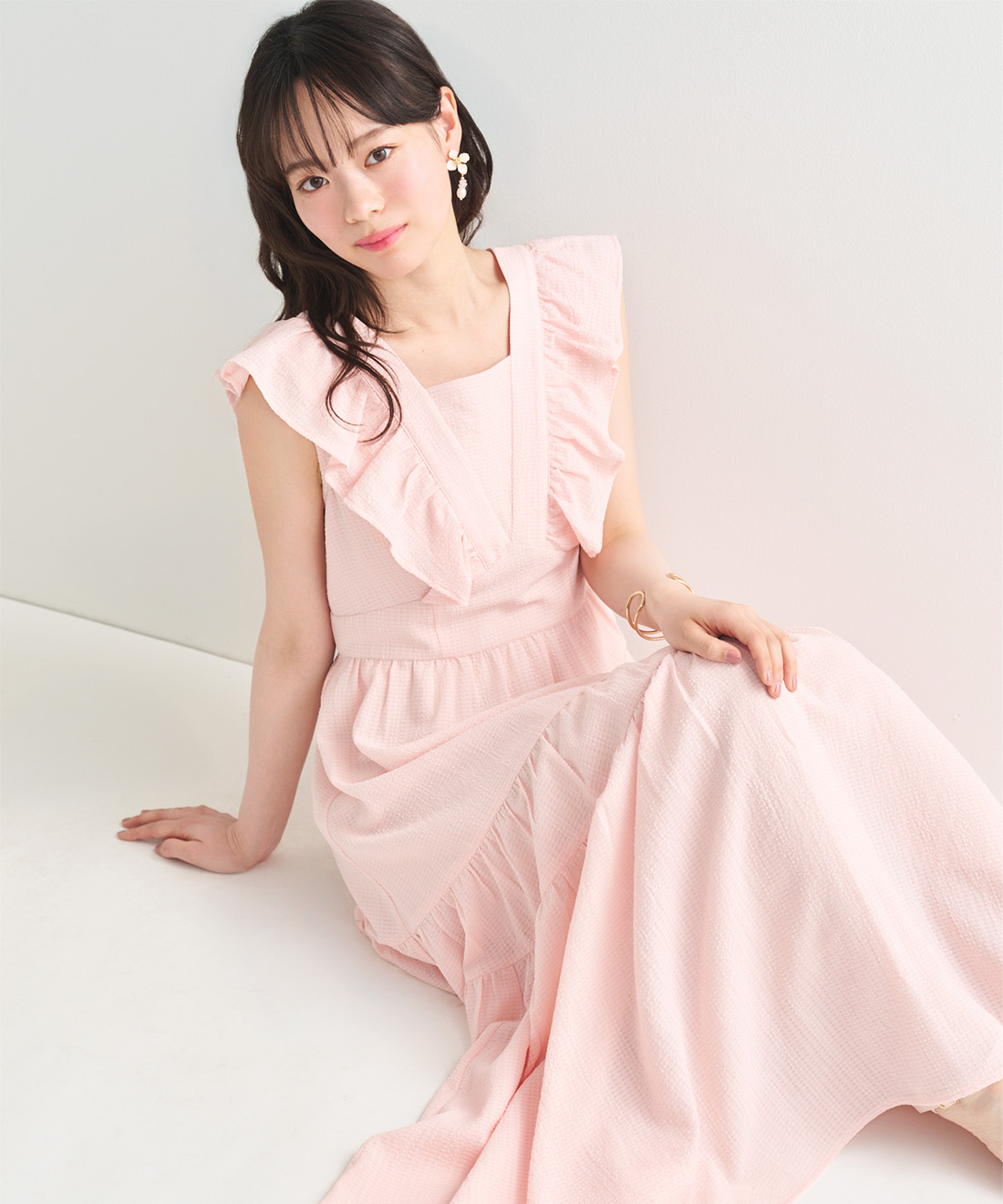 バックシャンデザインティアードワンピース｜PETAL ONLINE（ペタル