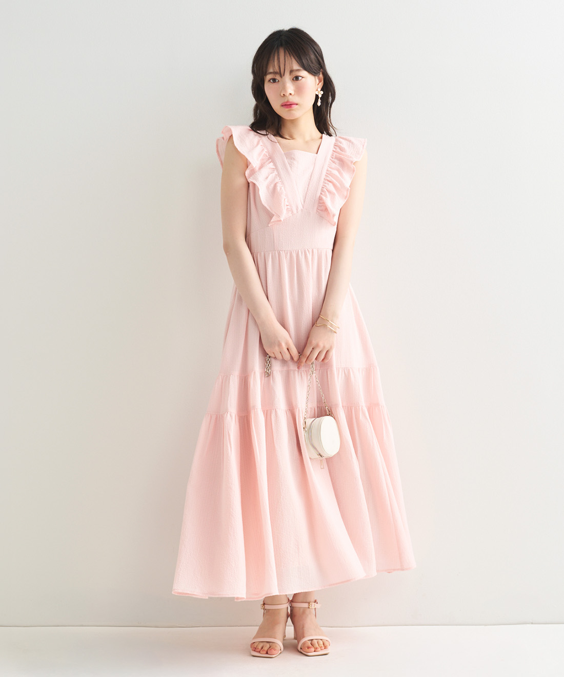 バックシャンデザインティアードワンピース｜PETAL ONLINE（ペタル