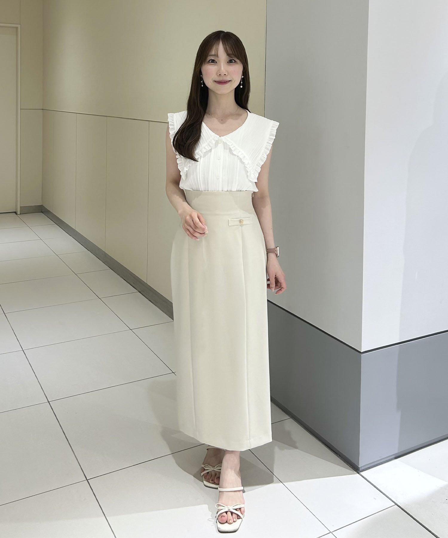 ANDWANG タイトスカート　birthday gathered skirt ポケットハイウエストタイトスカート｜PETAL ONLINE（ペタルオンライン）