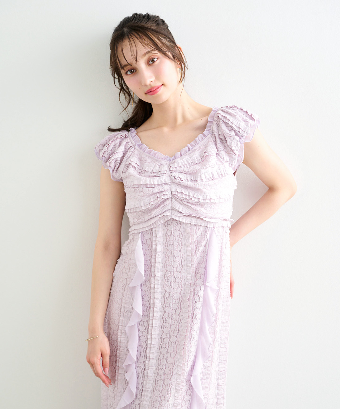 カットレースフリルマーメイドワンピース｜PETAL ONLINE（ペタル