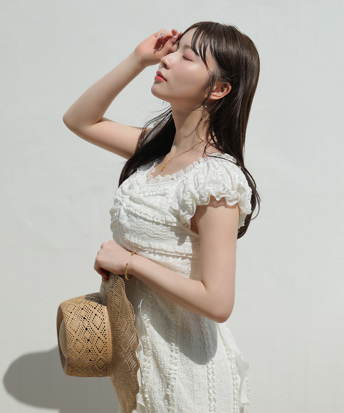 カットレースフリルマーメイドワンピース｜PETAL ONLINE（ペタル