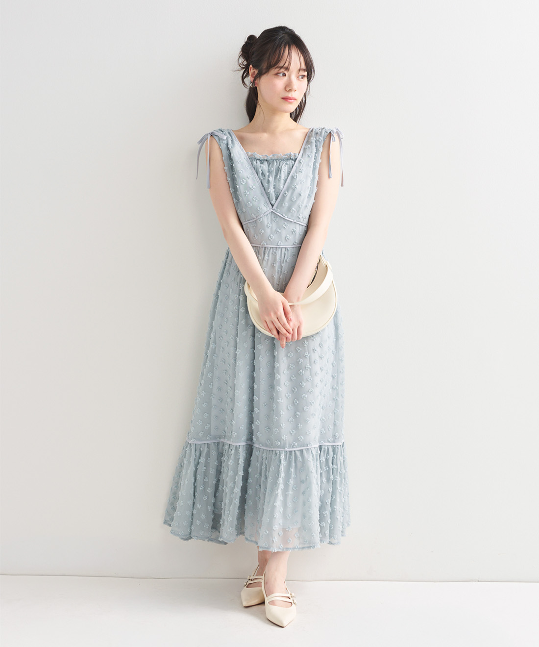 フラワージャガードパイピングワンピース｜PETAL ONLINE（ペタル