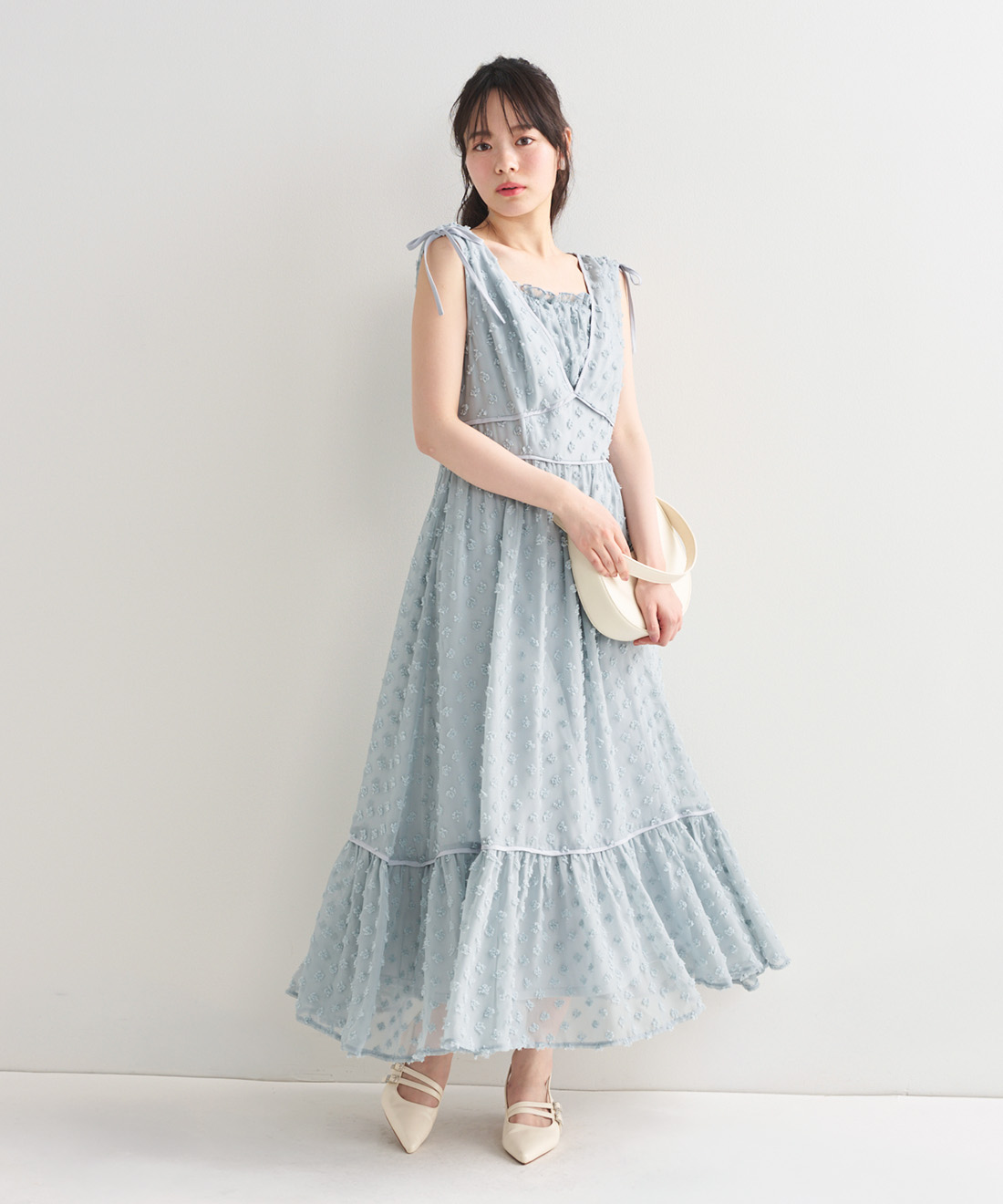 フラワージャガードパイピングワンピース｜PETAL ONLINE（ペタル