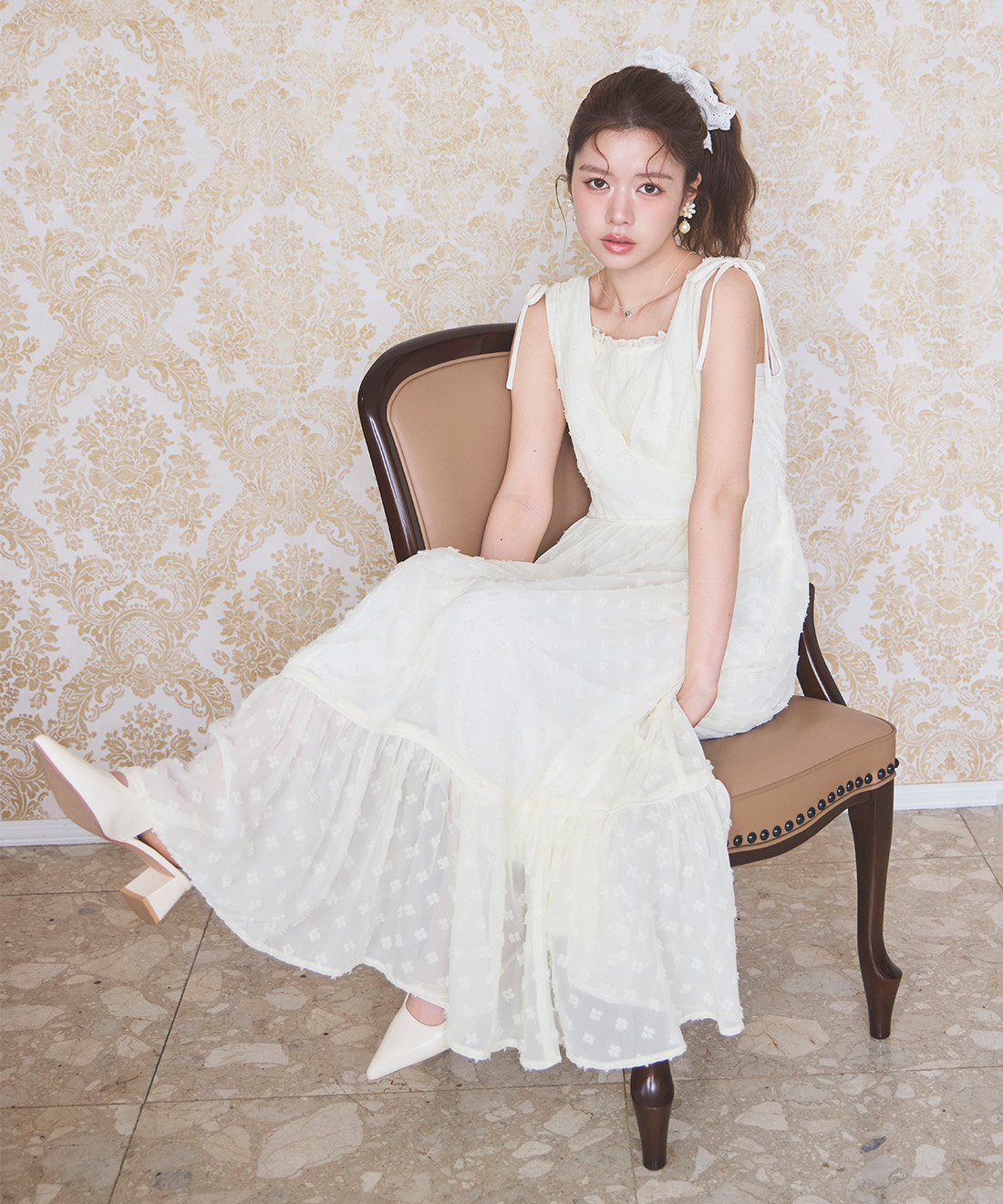 フラワージャガードパイピングワンピース｜PETAL ONLINE（ペタル