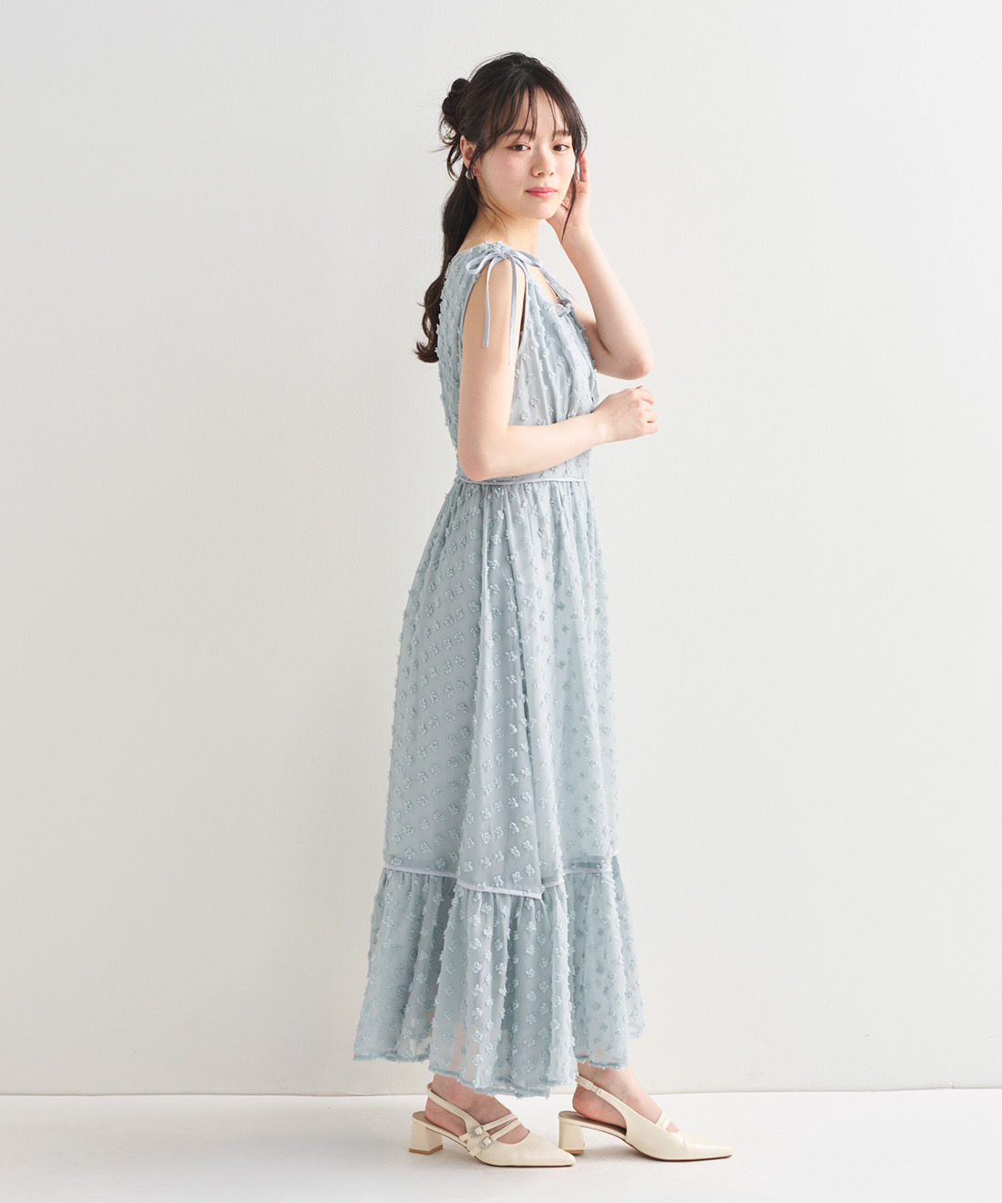 フラワージャガードパイピングワンピース｜PETAL ONLINE（ペタル