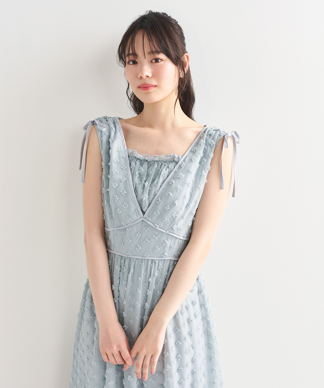 フラワージャガードパイピングワンピース｜PETAL ONLINE（ペタル