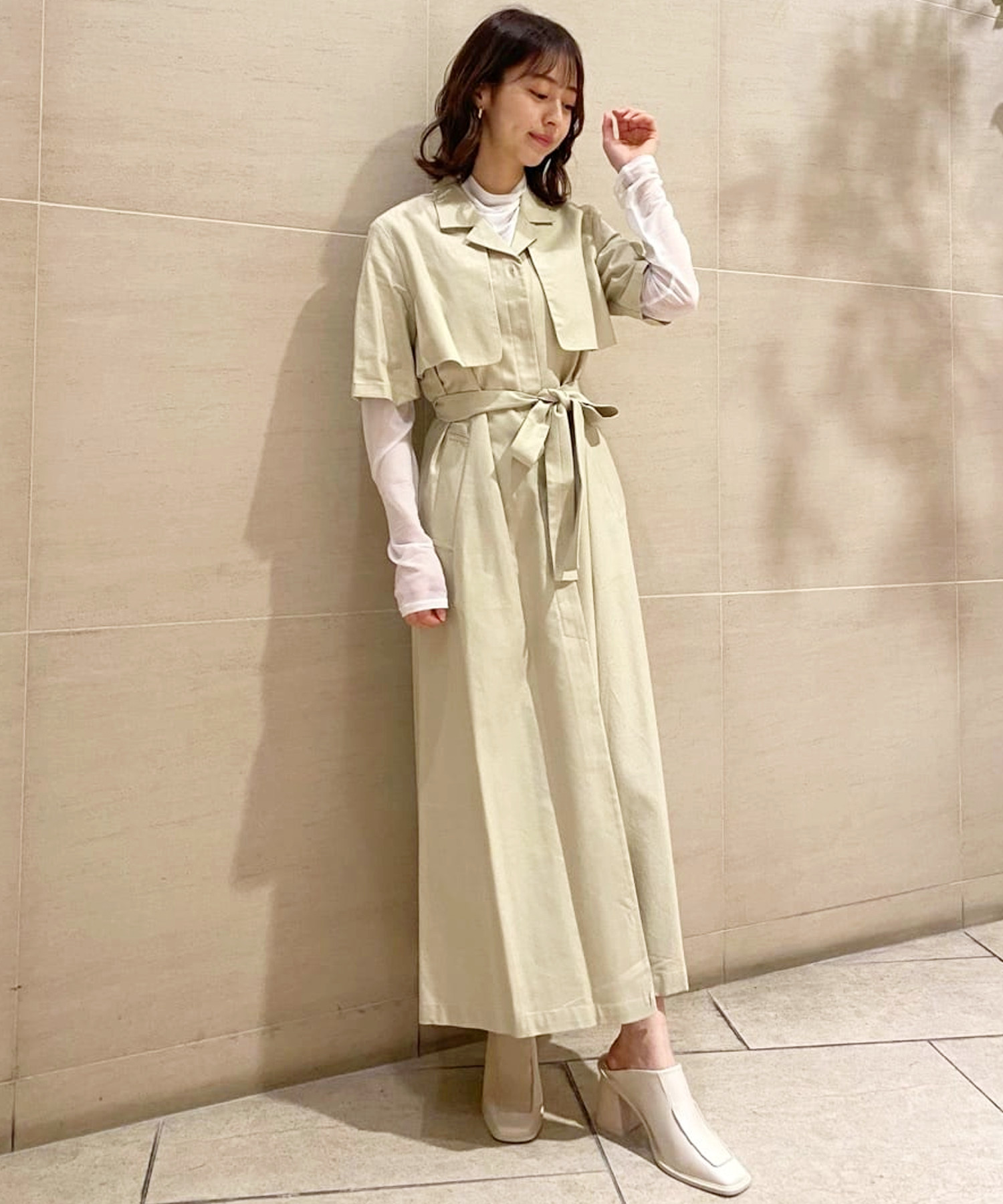 トレンチデザインワンピース Petal Online ペタルオンライン