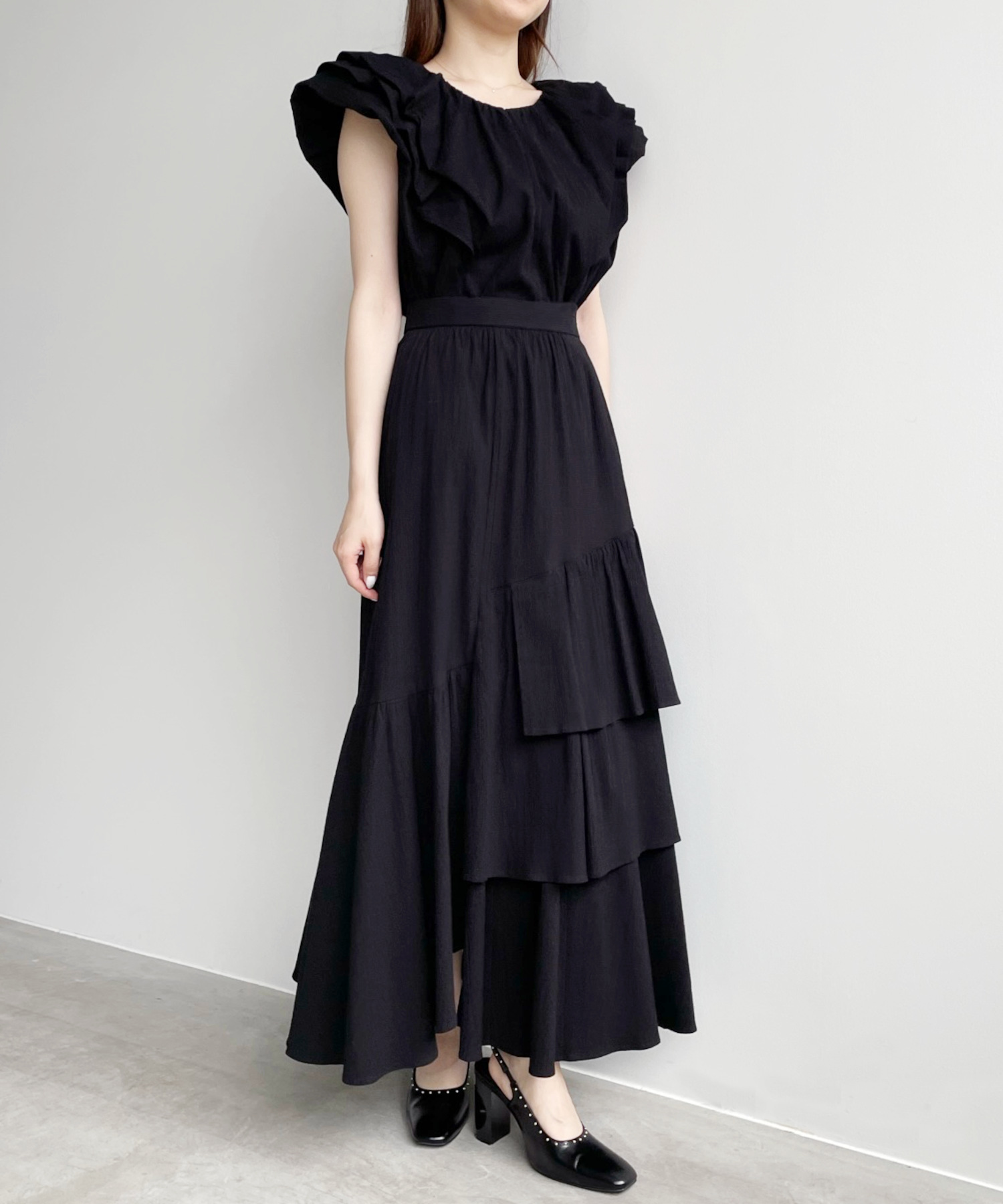 サッカーチェックアシメティアードスカート｜PETAL ONLINE（ペタルオンライン）