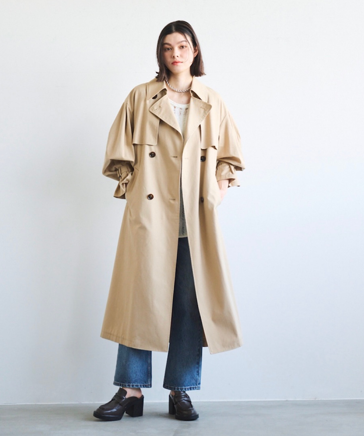 正規販売店】 23AW 美品 ココディール ショートトレンチコート