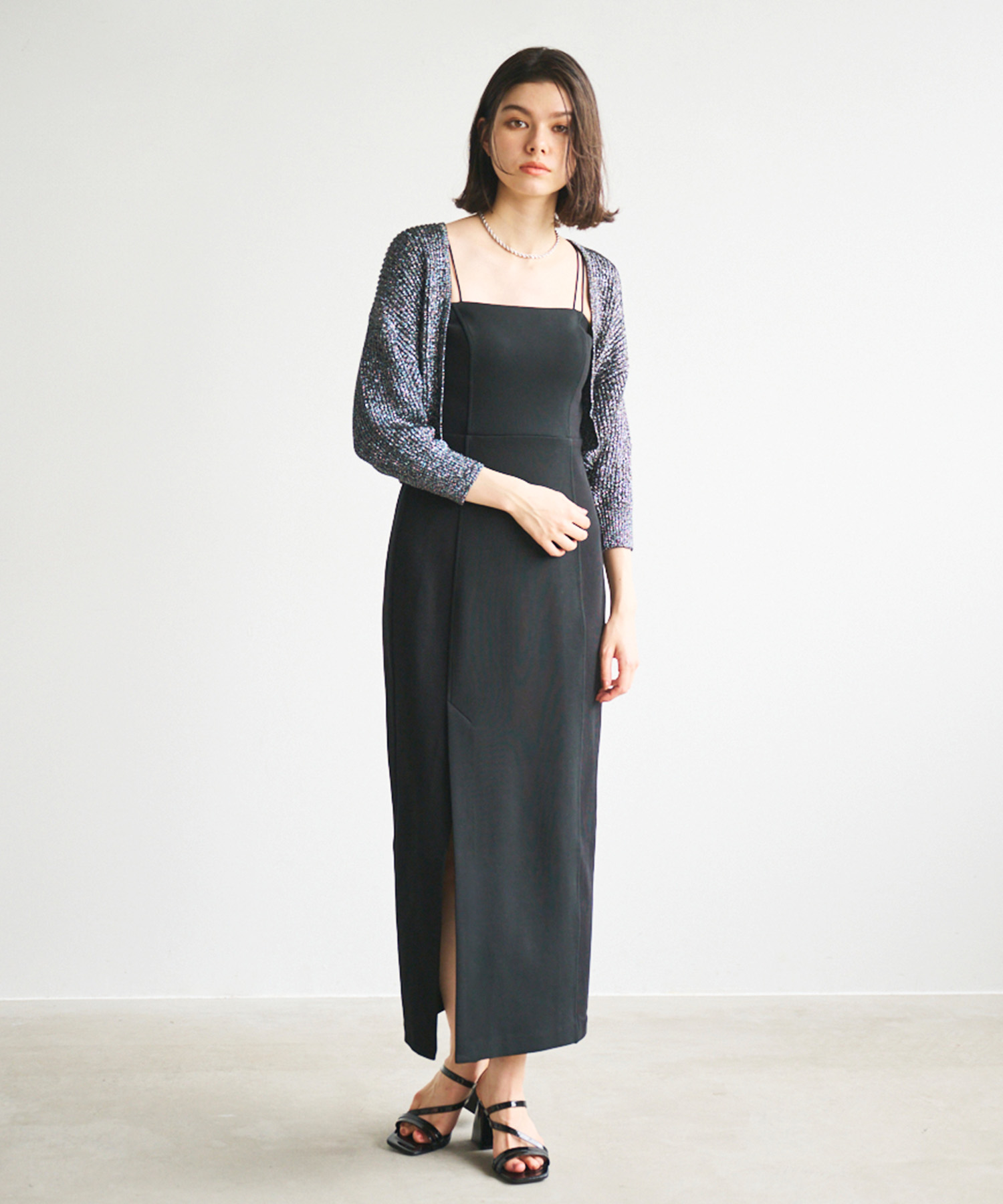 ★新品同様★COCO DEAL カップ付き鹿の子×リブウエストベアワンピース S カップ付き鹿の子×リブウエストベアワンピース｜PETAL ONLINE
