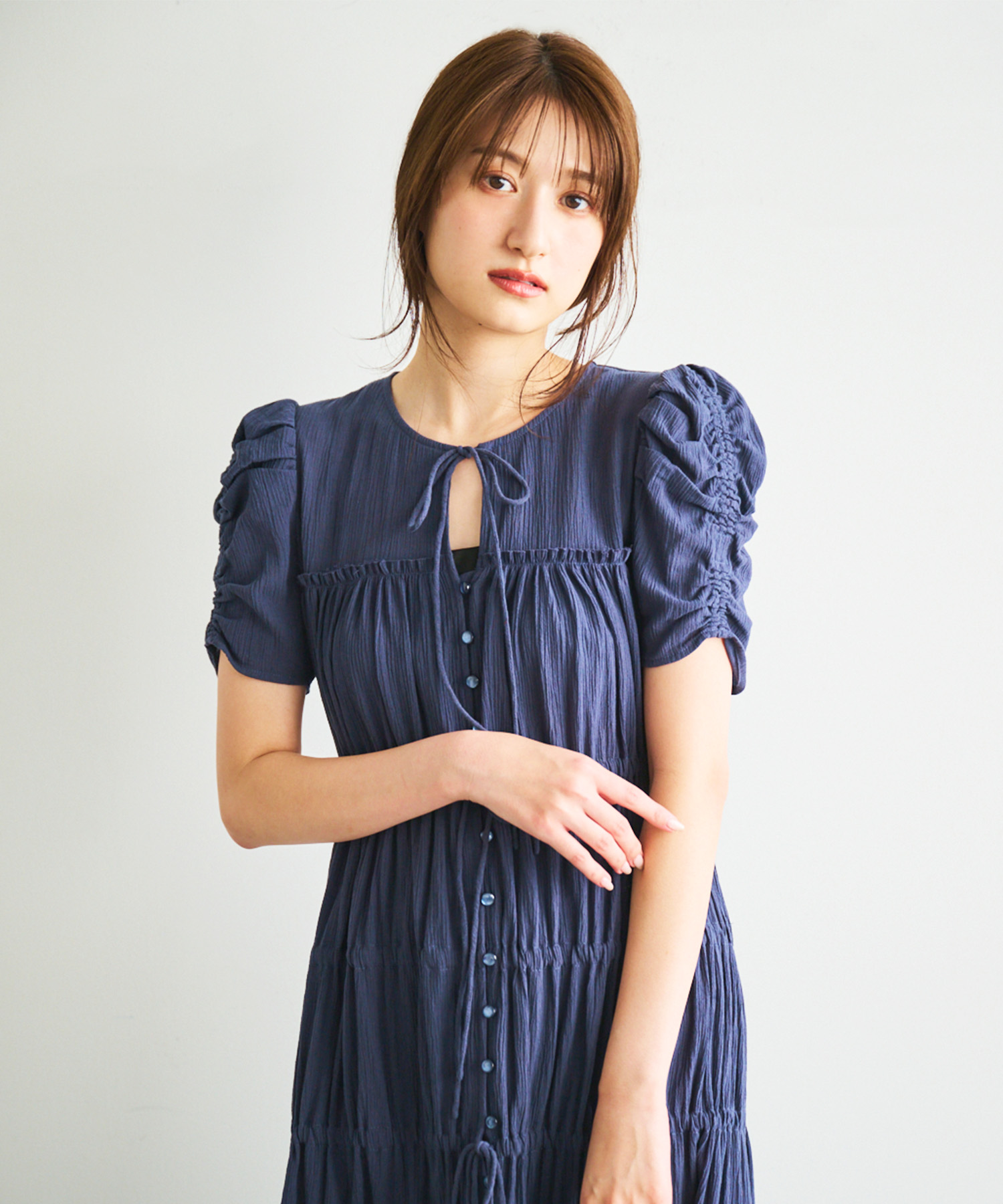 定価以下 新品 ココディール 半袖ワンピース コットン楊柳ティアード半袖ワンピース|PETAL ONLINE(ペタル