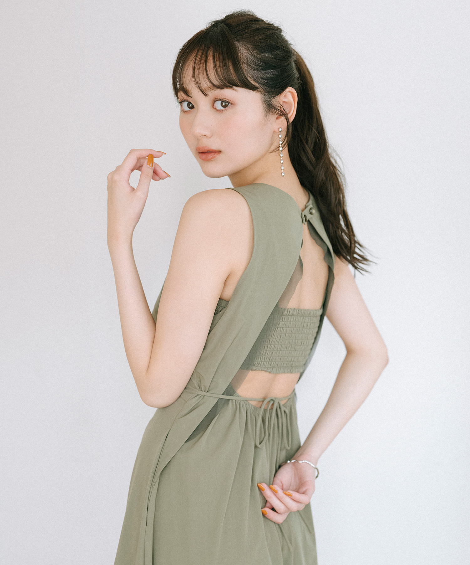 ブラトップ×バックオープンナイロンワンピース｜PETAL ONLINE（ペタル 