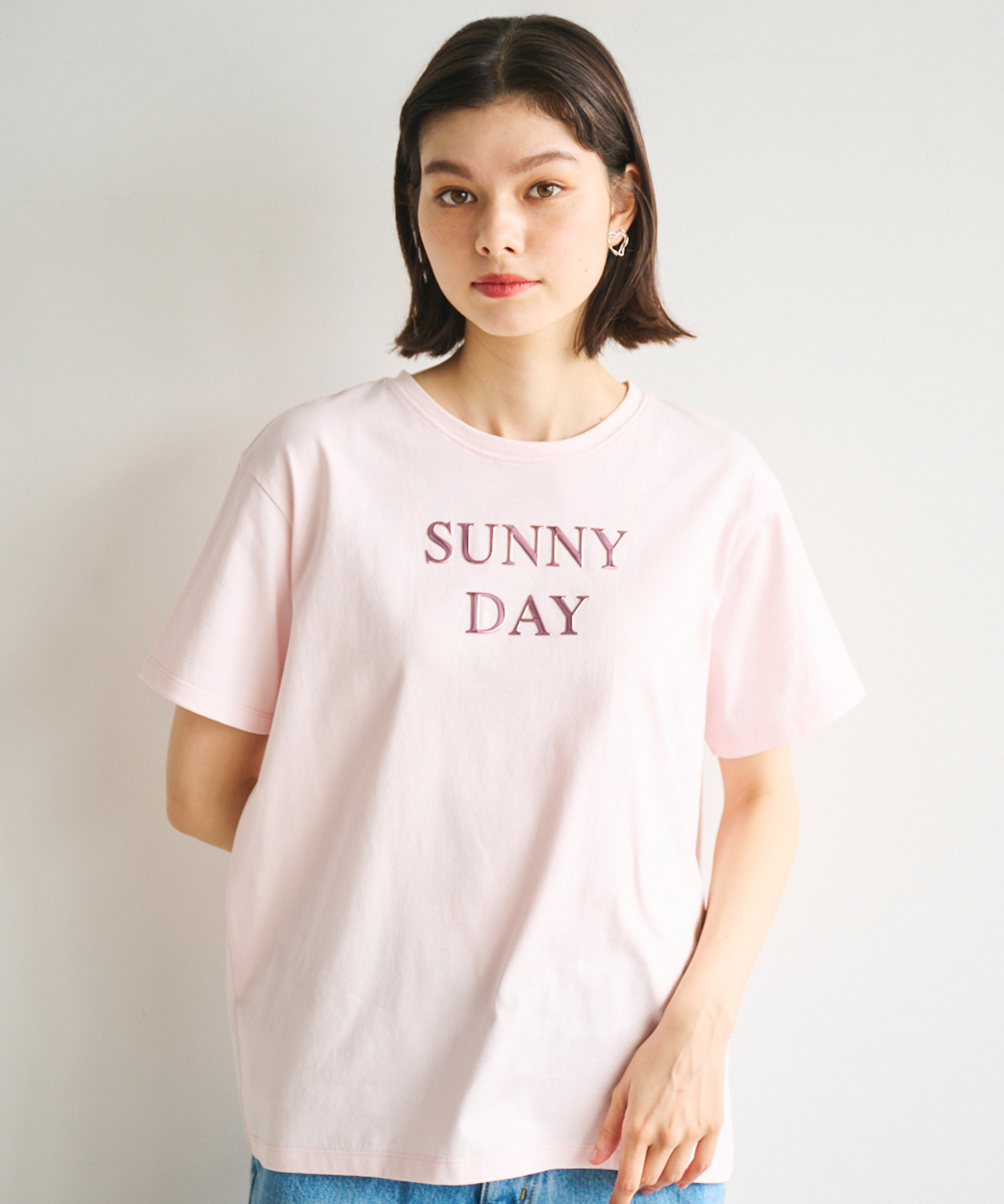 メタリック型押しプリントTシャツ｜PETAL ONLINE（ペタル