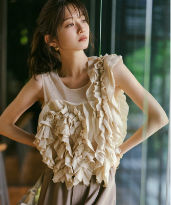 新品未使用！Herlipto クリスタルタートルニット rose brown M