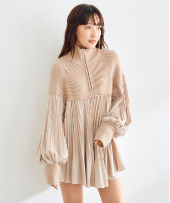 5418【極美品】サカイ　ケーブルニット ドッキング プリーツ ウール　20年 プリーツドッキングニット｜PETAL ONLINE（ペタルオンライン）