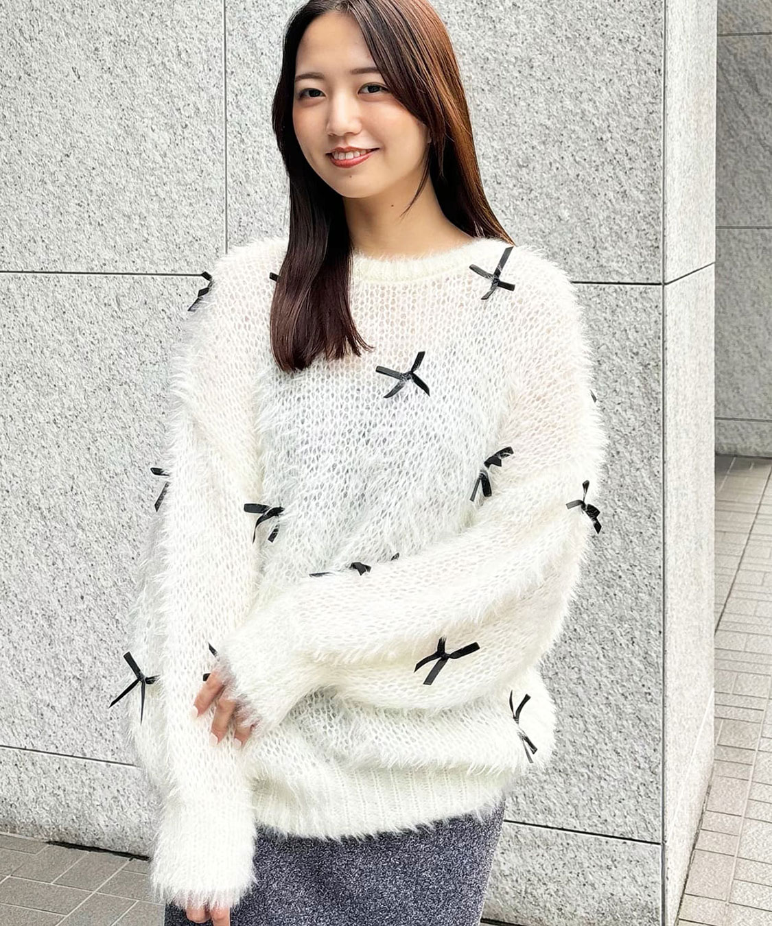 リボンフェザーニット｜PETAL ONLINE（ペタルオンライン）