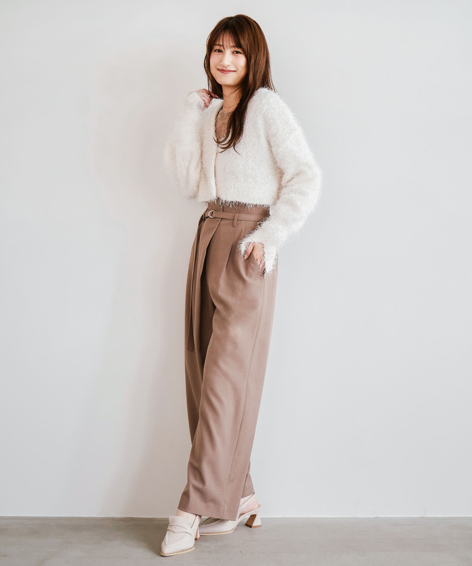 フラッフィーVネックニットカーディガン｜PETAL ONLINE（ペタル