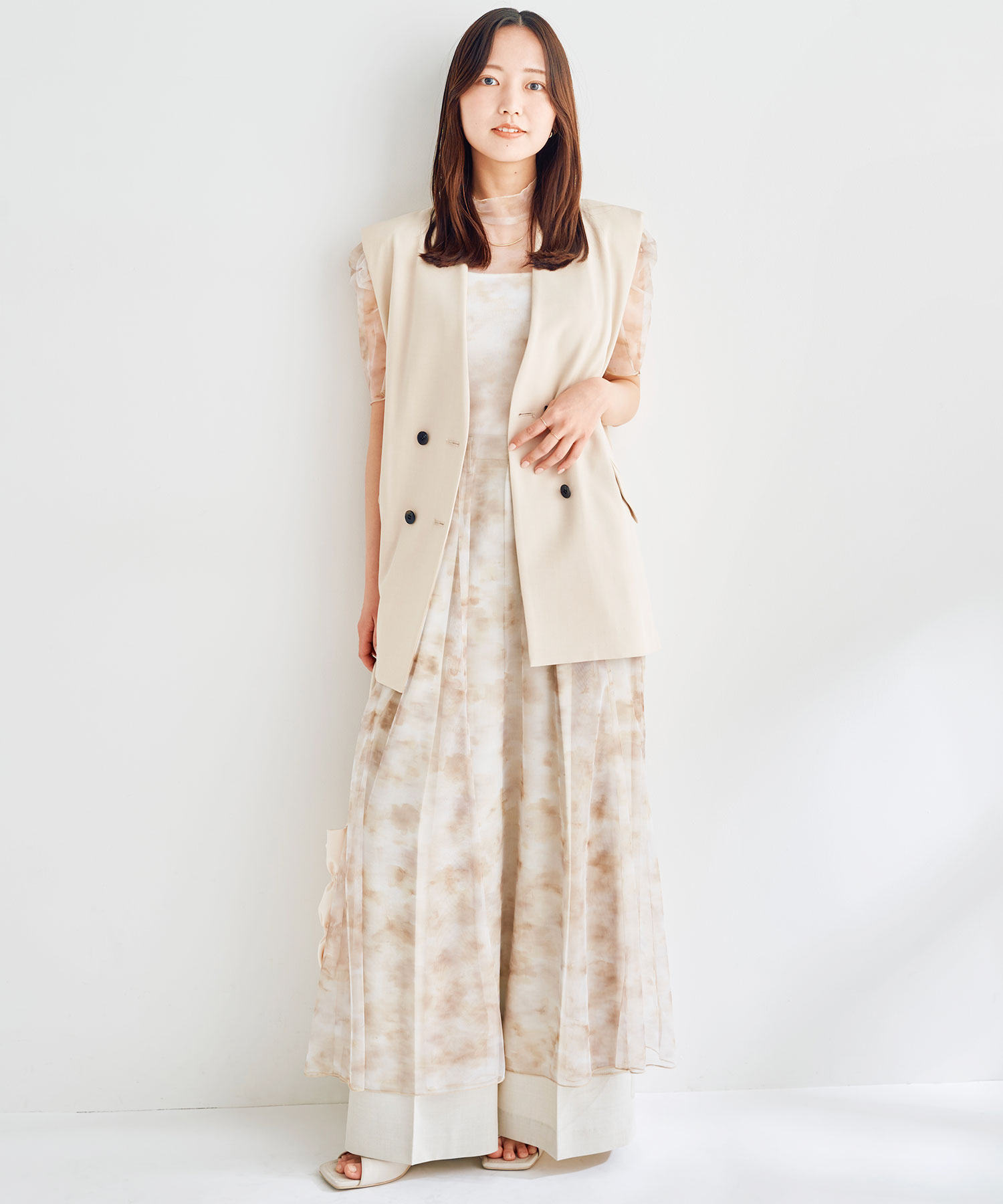 トリムレースチュールジレ / Trimmed Lace Tulle Gilet レディース Trimmed Lace Tulle Gilet - SALE