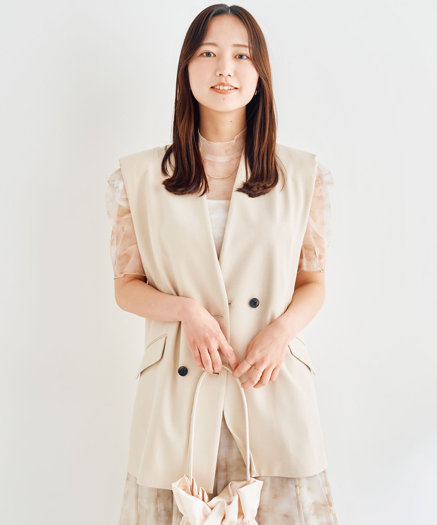 トリムレースチュールジレ / Trimmed Lace Tulle Gilet レディース Trimmed Lace Tulle Gilet - SALE