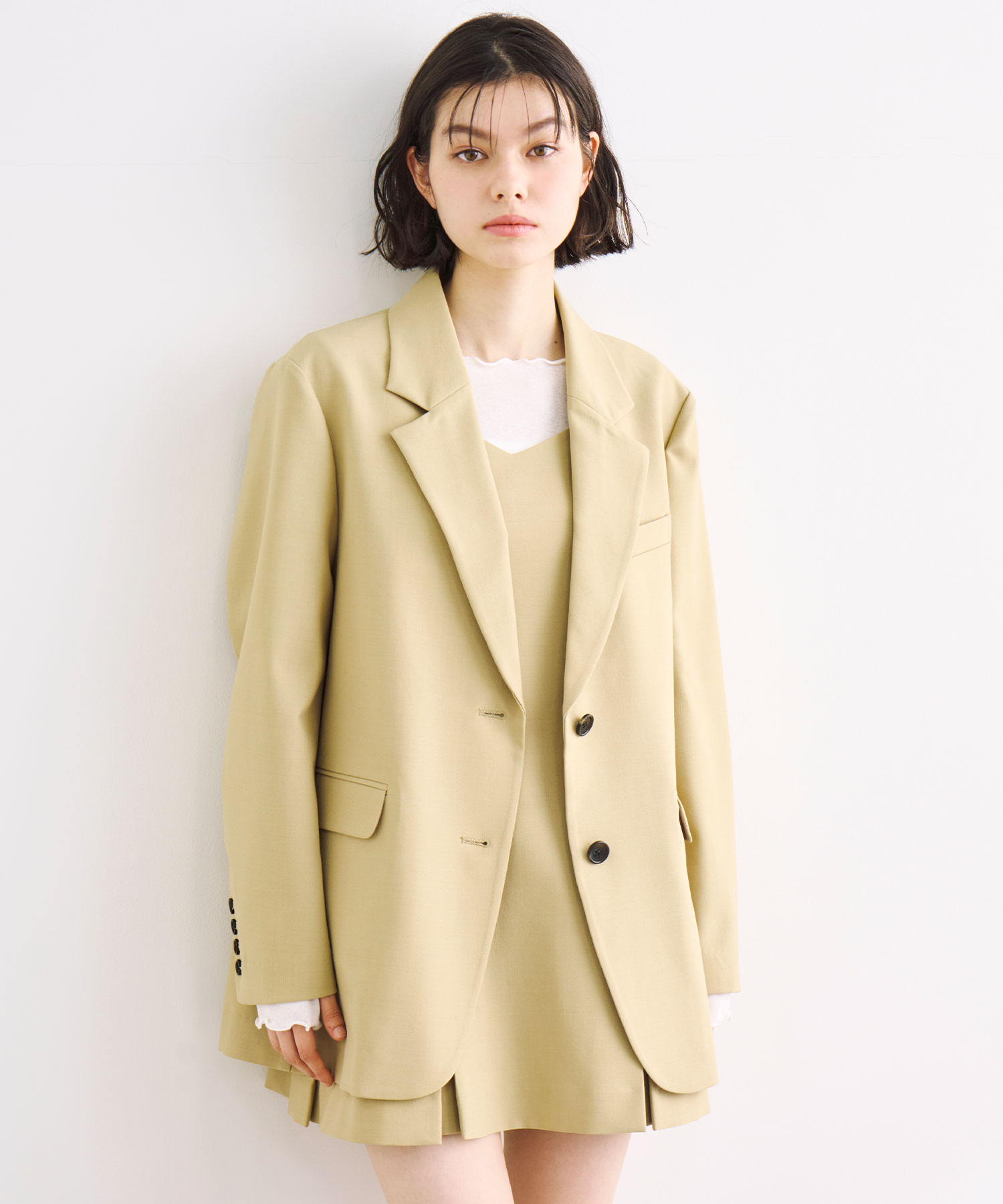 高感度ショップで2023年売れたブランド タックヘムミニワンピース×ショートパンツ｜PETAL ONLINE ワンピース