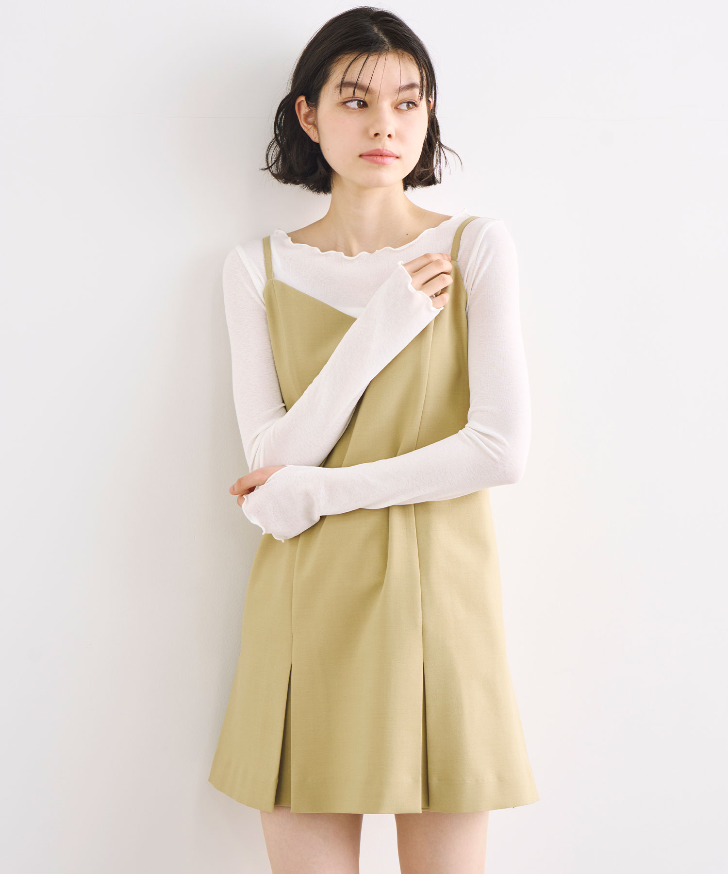 タックヘムミニワンピース×ショートパンツ｜PETAL ONLINE
