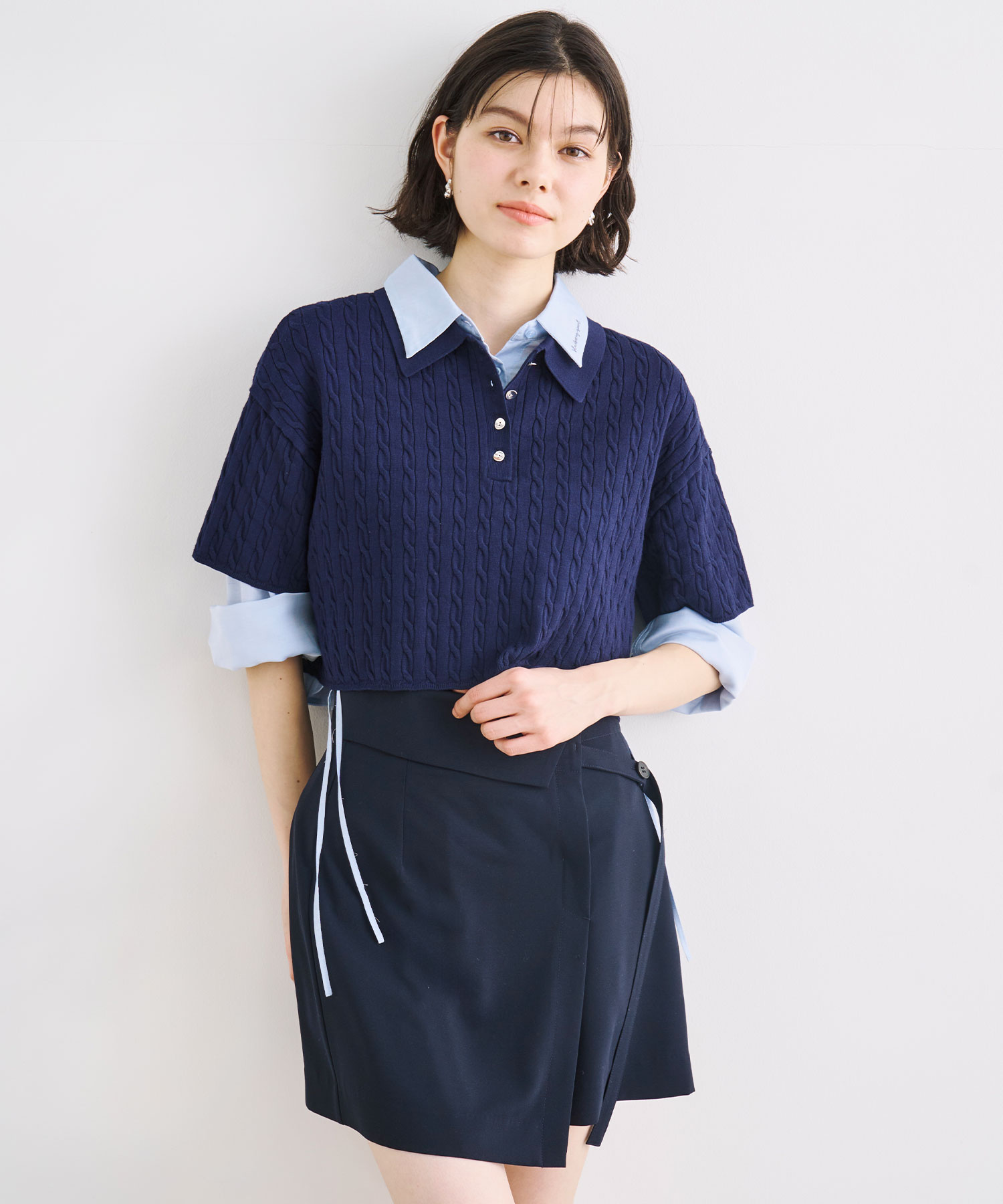 スカート cocorico 千鳥格子柄キュロットスカート - エクリュ/ブラック | ZARA