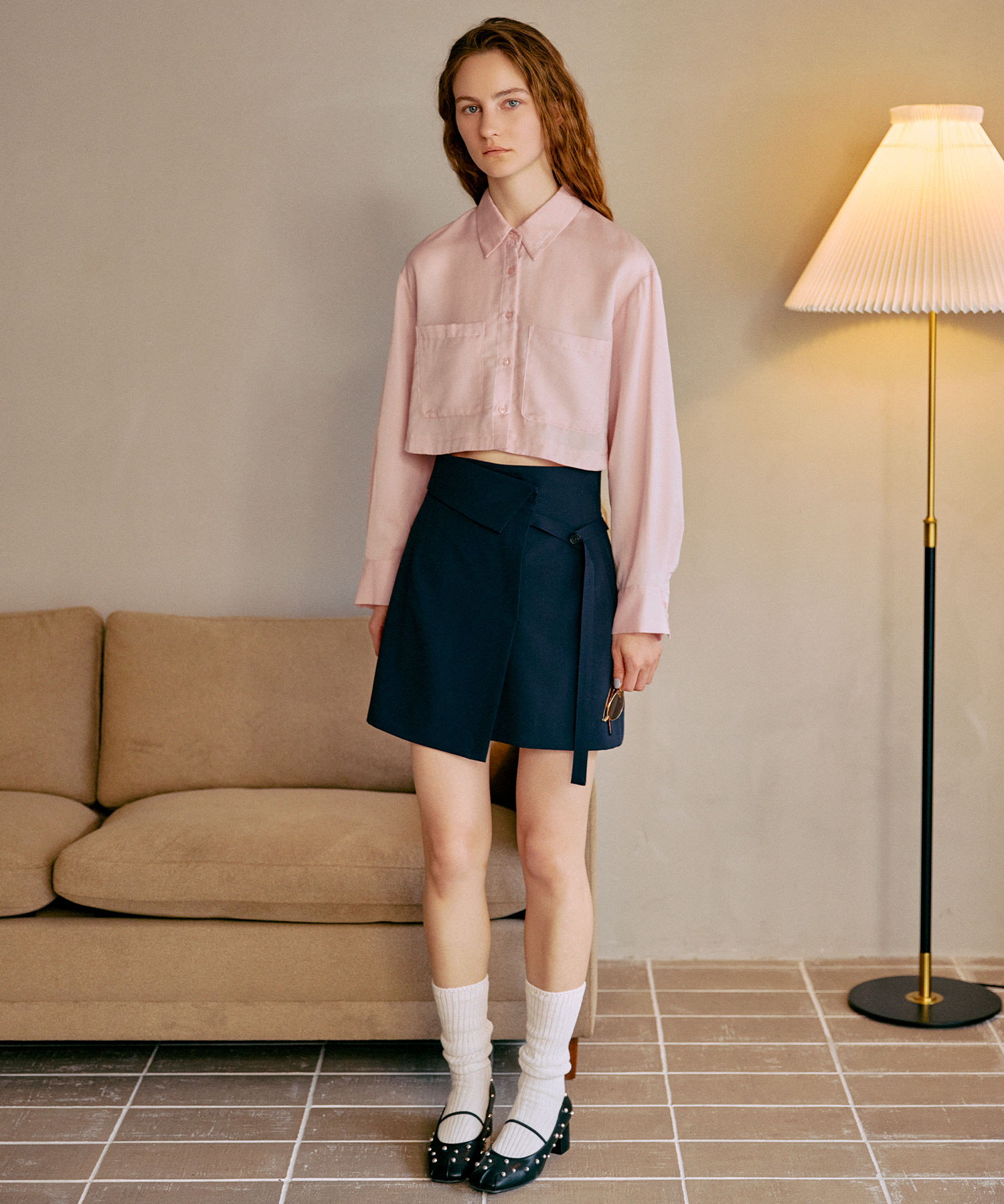 ラップデザインミニスカート×ショートパンツ｜PETAL ONLINE