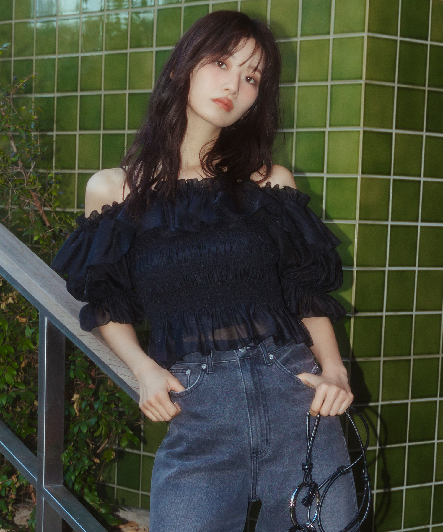 d.i.a. ブラトップ チェーン ファスナー ベアトップ ギャル 平成 dia系 y2k 見せ