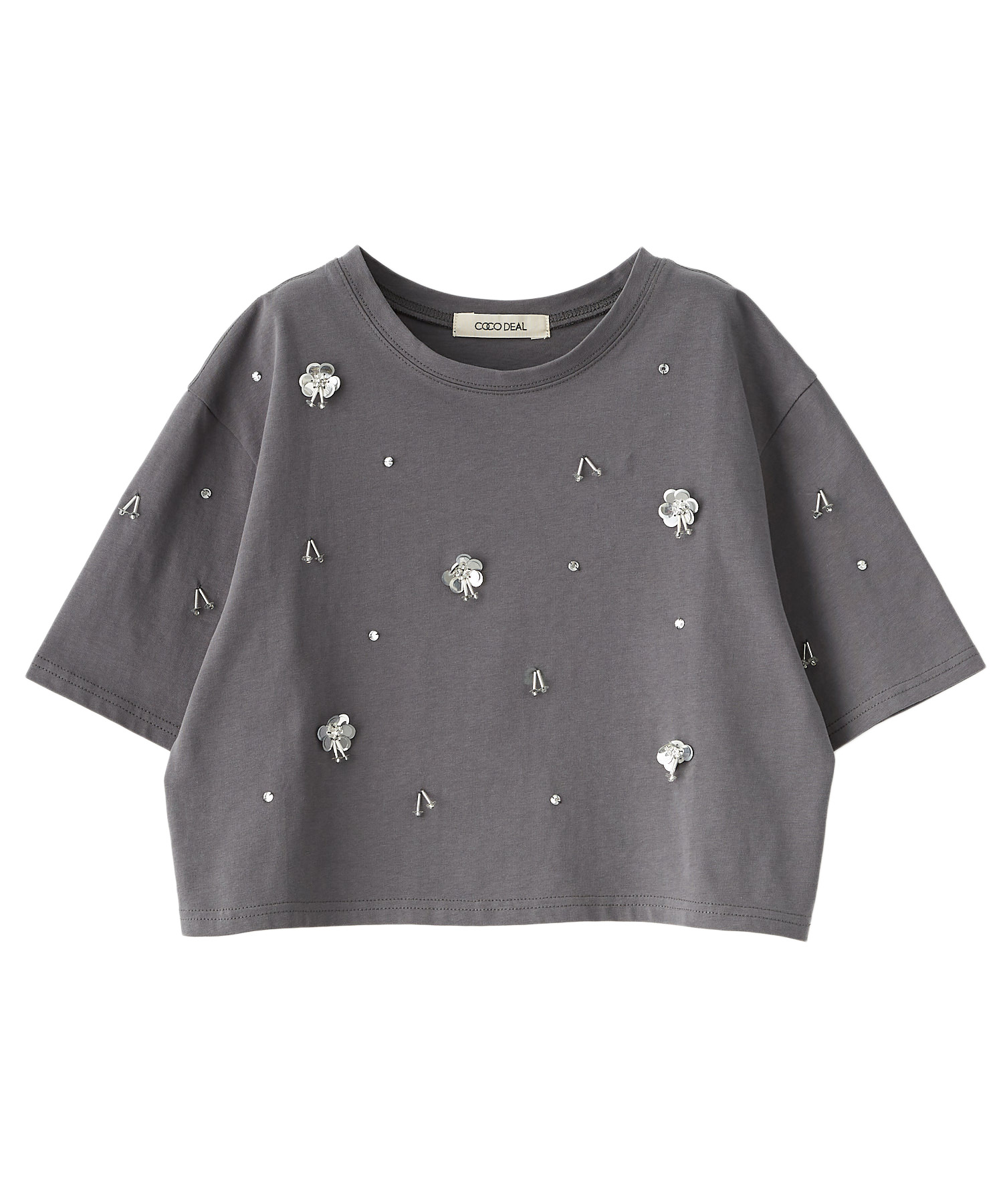 お値下げしました♡ビーズ装飾 濃紺 半袖Tシャツ フリルデザイン Vingt Neuf]ティアードフリルTシャツ | KOBUNSHA SELECT SHOP