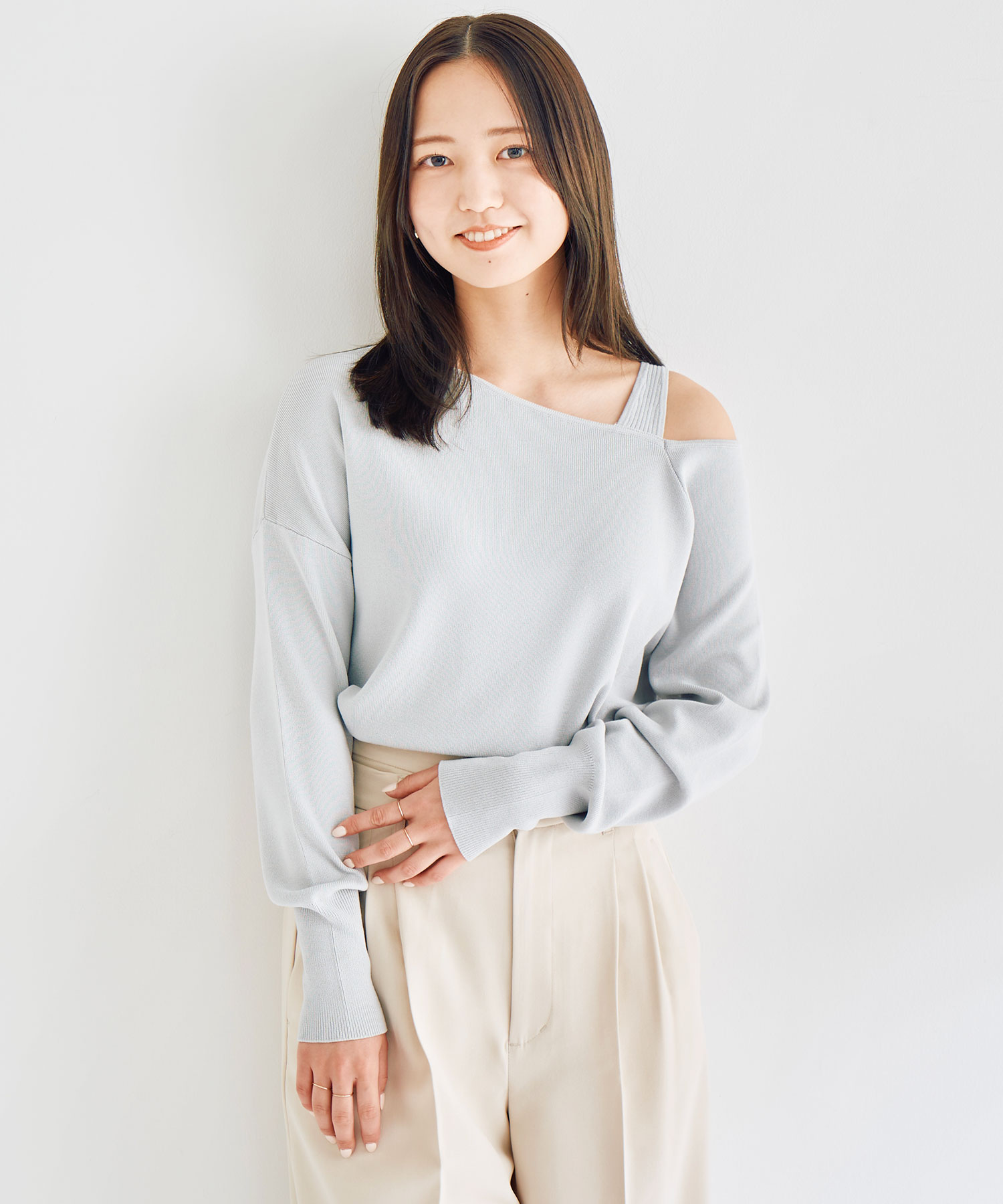 アシメネックレイヤード風ニット｜PETAL ONLINE（ペタルオンライン）