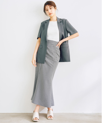 ♡ウィルセレクション♡ ギンガムチェックスカート ラベンダー