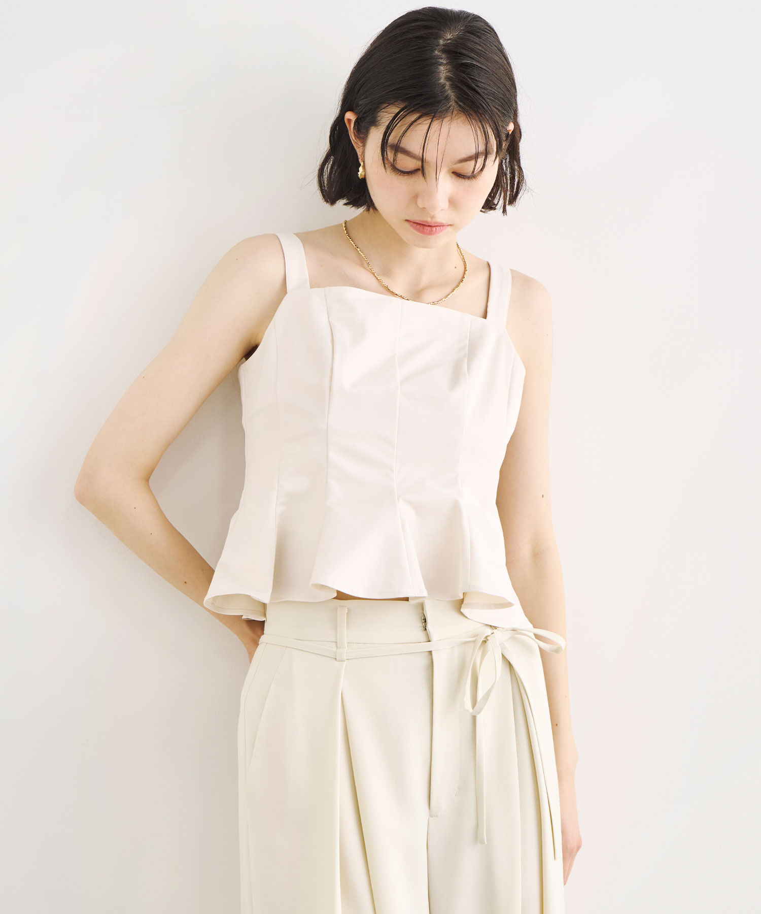 くまぽさま用 日時指定 Bibiy. CHLOE ペプラムビスチェ キャミソール bibiy完売品】ペプラムキャミソール