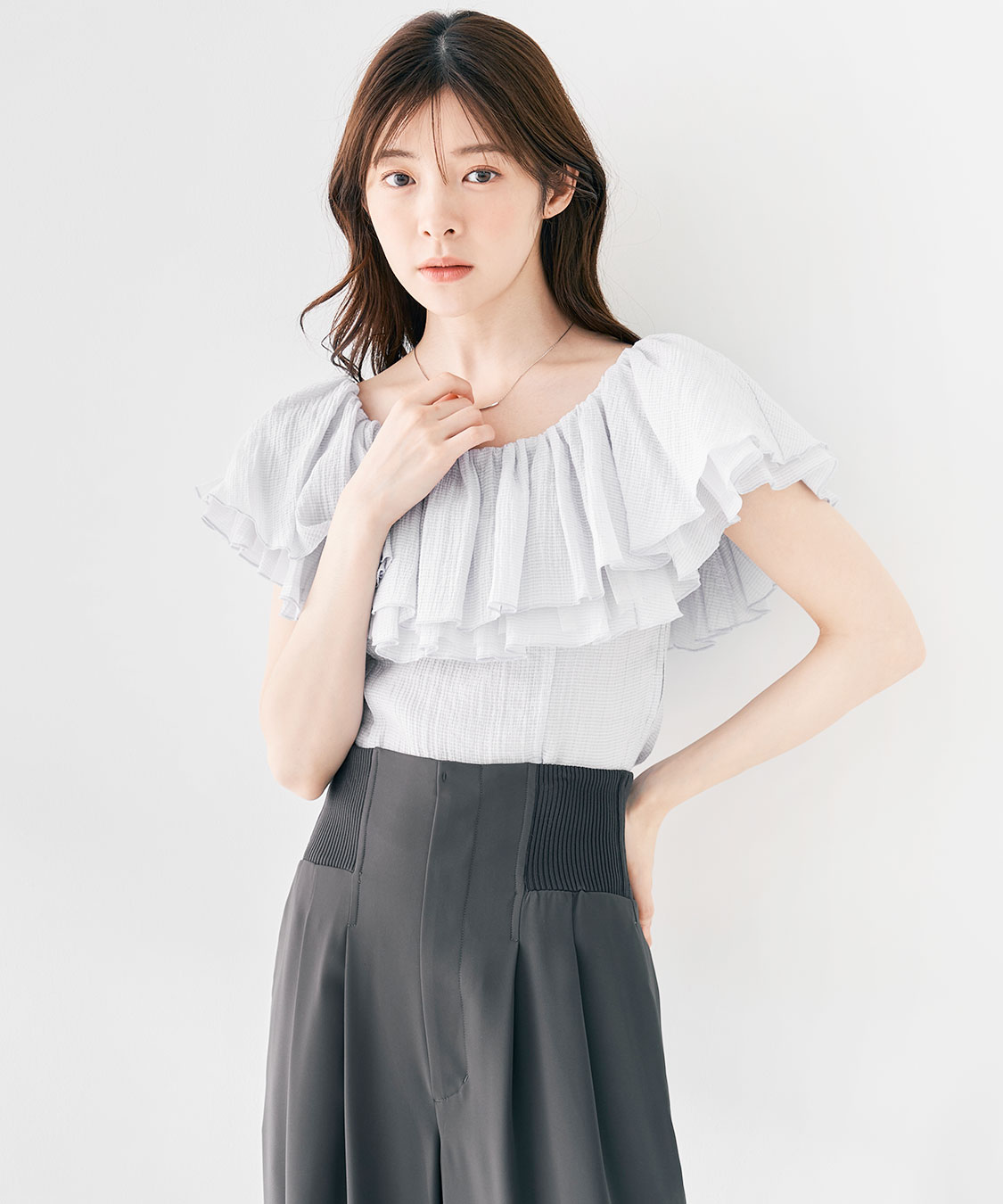 SALE40%OFF】COCODEAL ココディール チュールフリルオフショル
