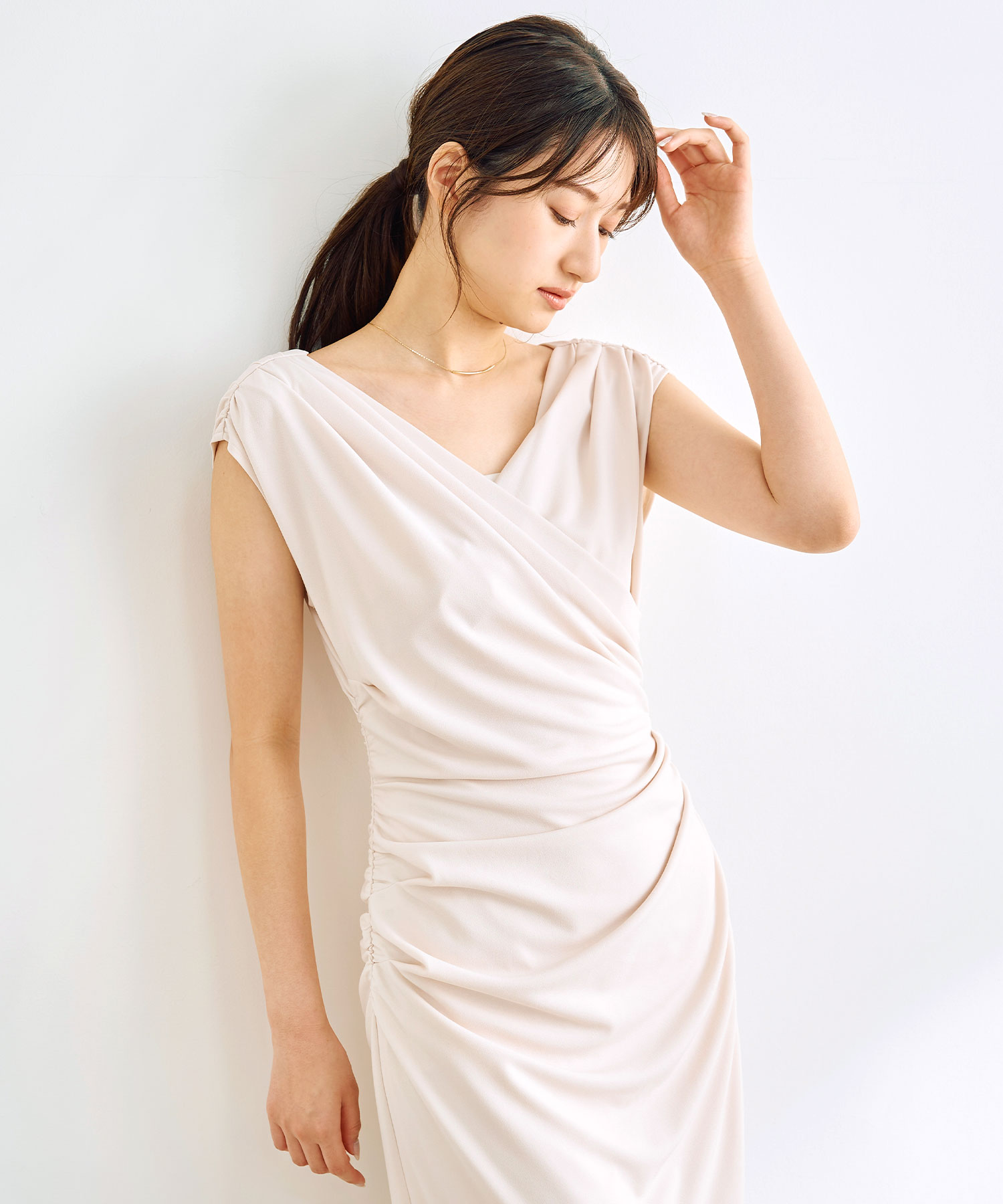 SOLD OUT】COCODEAL ココディール カシュクールカットワンピース