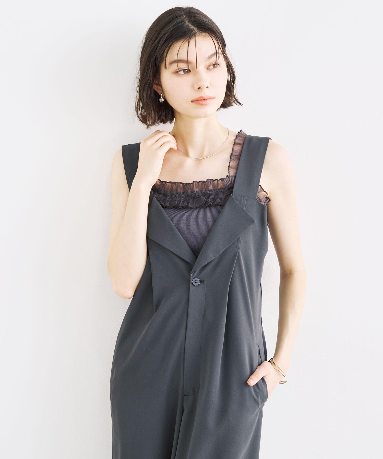 ココディール　COCODEAL フリルデザインニットタンクトップ フリルデザインニットタンクトップ｜PETAL ONLINE（ペタル